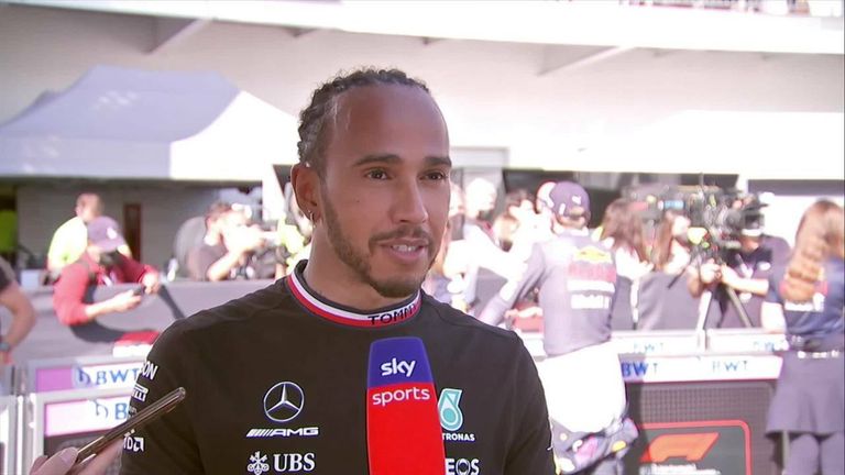 Lewis Hamilton reflects on finishing second between the Red Bulls on a difficult Sunday for Mercedes
