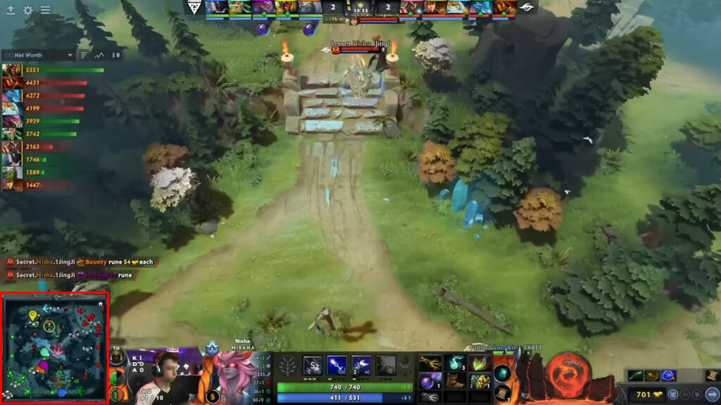 TI11 grand final match mini map