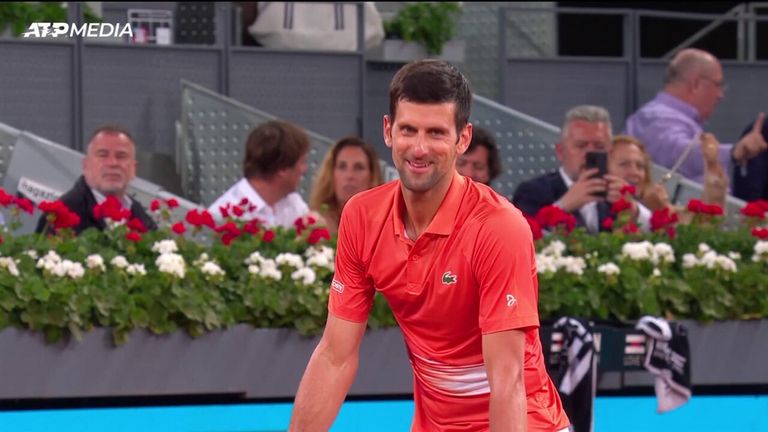 Djokovic began his bid for a fourth Madrid Open title with a 6-3  6-2 second-round victory over Monfils