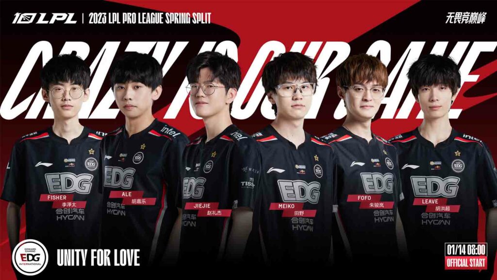 Edward Gaming's roster for LPL Spring 2023