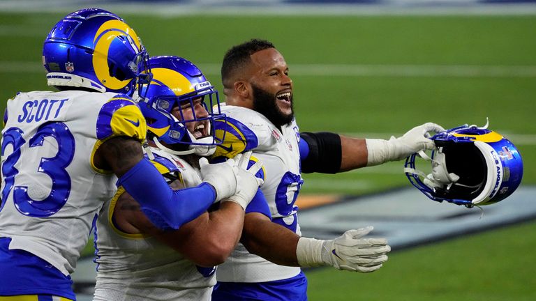 Aaron Donald sacked Joe Burrow to seal the win for the Rams in Super Bowl LVI