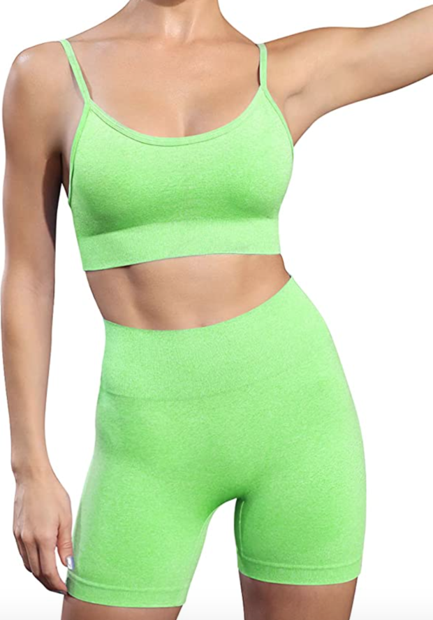 High-waisted seamless workout set 